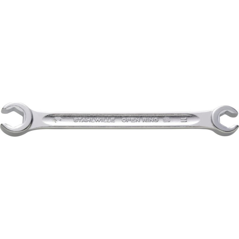 Stahlwille 41080810, Cheie dubla pentru conducte, Nr. 24, hexagon, metric, cap inclinat la 10 gr, finisare cromata, made in Germany, 8 x 10mm