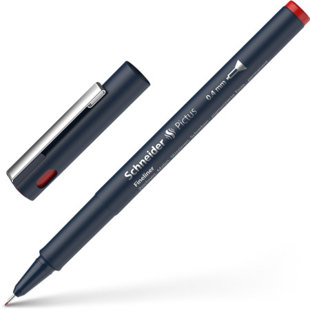 Liner pentru desen tehnic SCHNEIDER Pictus, varf fetru 0.4mm - rosu