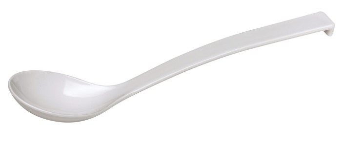 Lingura servire bufet, Hendi, plastic SAN, alba, lungime 33.5 cm, 60 ml