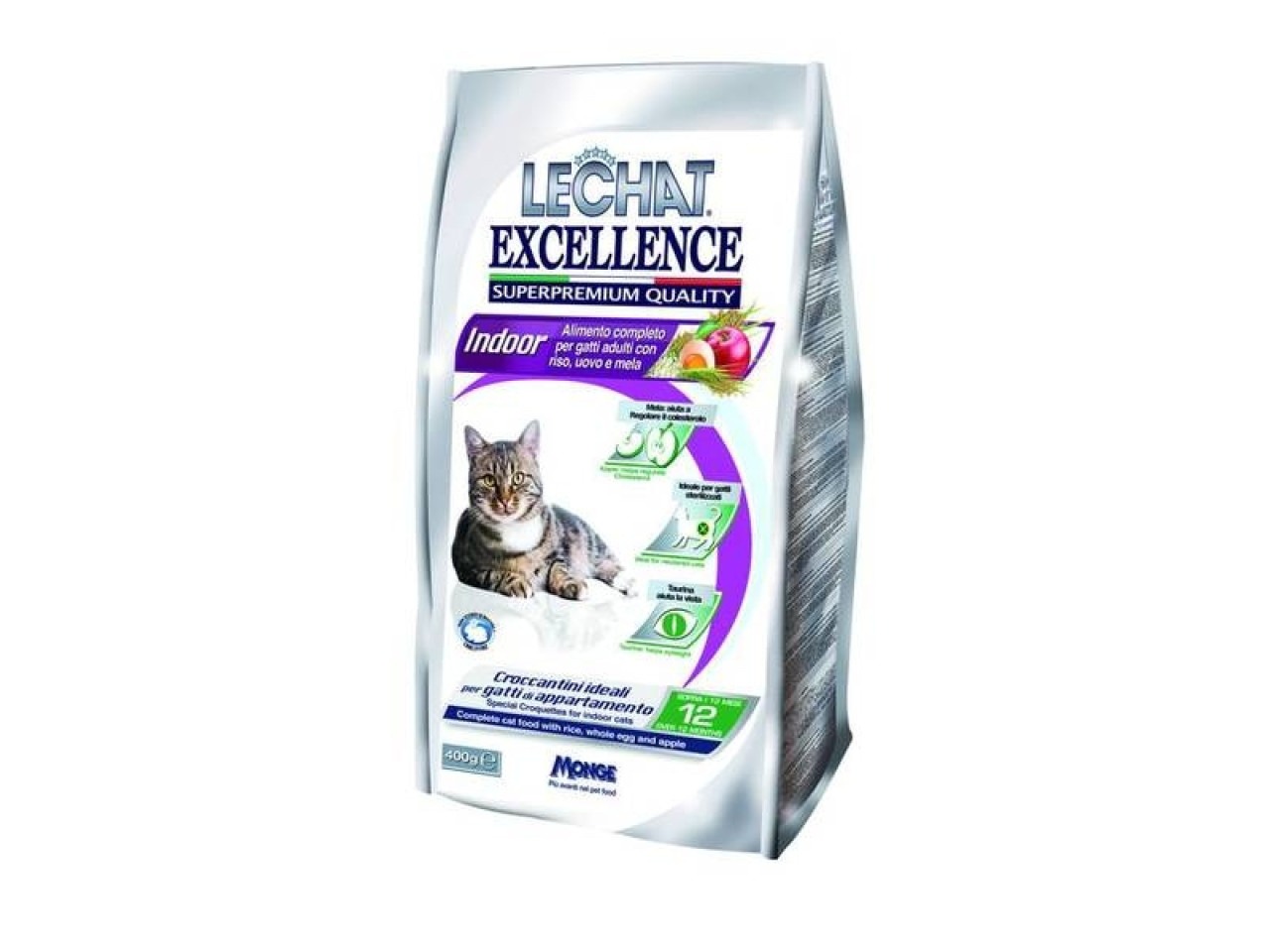 Monge Hrana Uscata Pentru Pisici, LeChat Excellence Indoor, 400 g