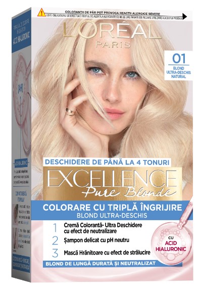 LOREAL EXCELLENCE VOPSEA DE PAR 01 BLOND ULTRA DESCHIS NATURAL