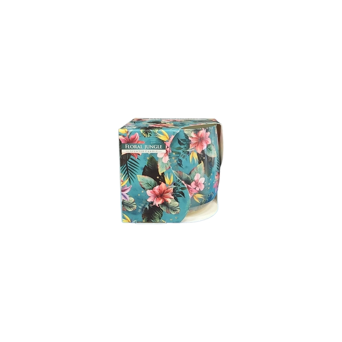 LUMANARE PAHAR IMPRIMAT SN71S-57 FLORAL JUNGLE