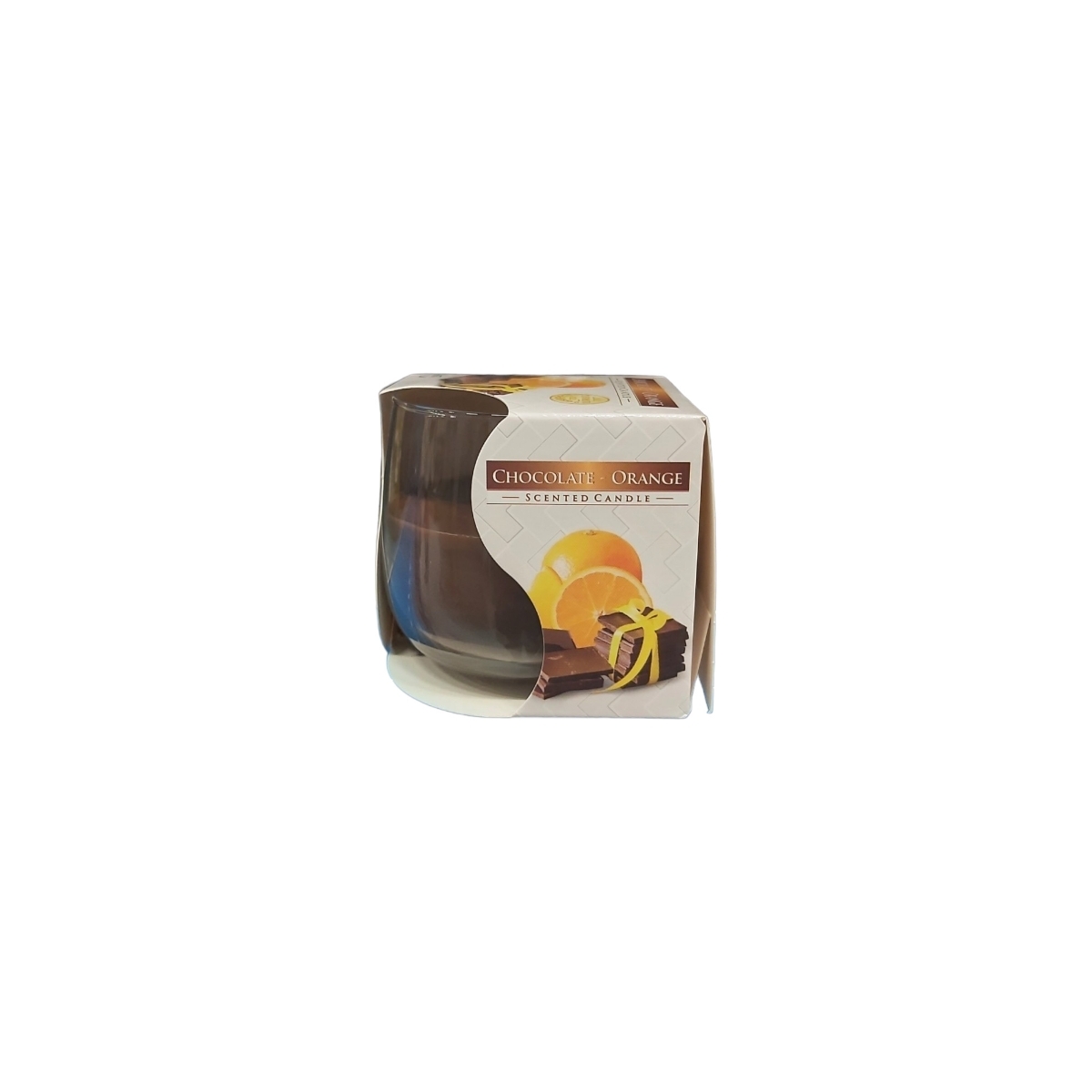 LUMANARE PAHAR SN71-340 CIOCOLATA-ORANGE