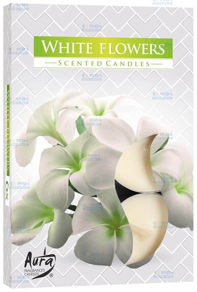 LUMANARE PASTILA P15-179 WHITE FLOWER 6 BUC/SET