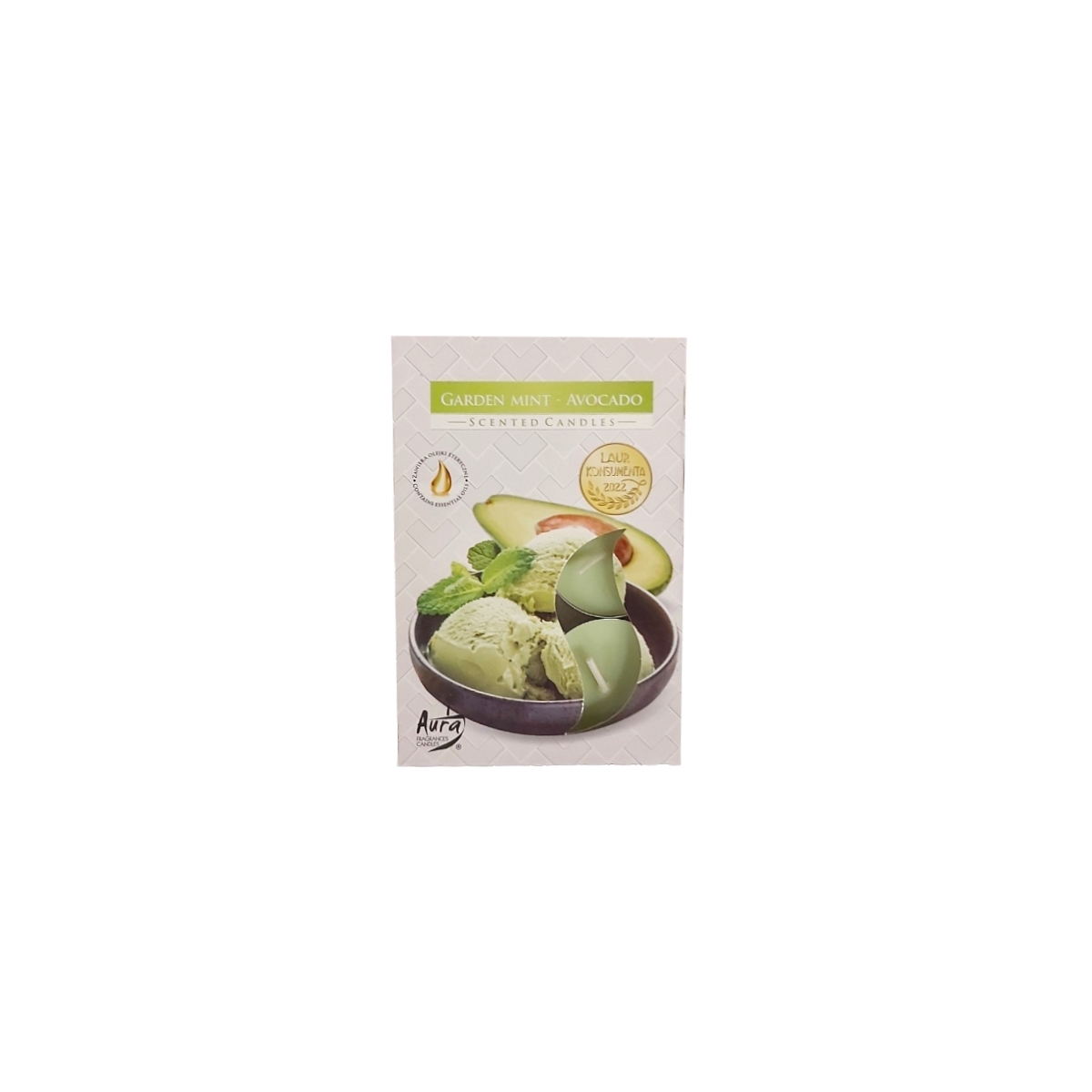 LUMANARE PASTILA P15-353 GARDEN MINT AVOCADO 6 BUC/SET