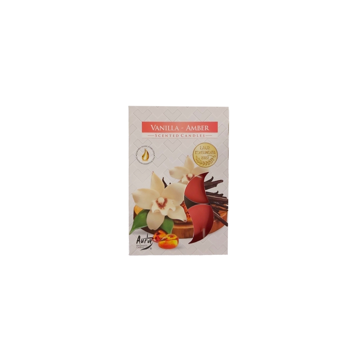 LUMANARE PASTILA P15-355 VANILLA AMBER 6 BUC/SET