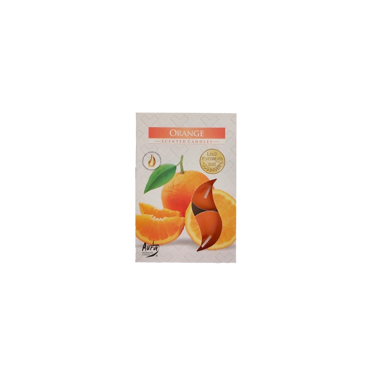 LUMANARE PASTILA P15-63 ORANGE 6BUC/SET