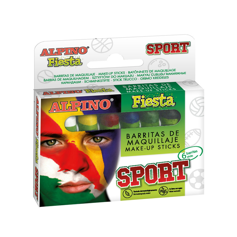 Creioane machiaj, 5gr., 6 culori/set, ALPINO Sport