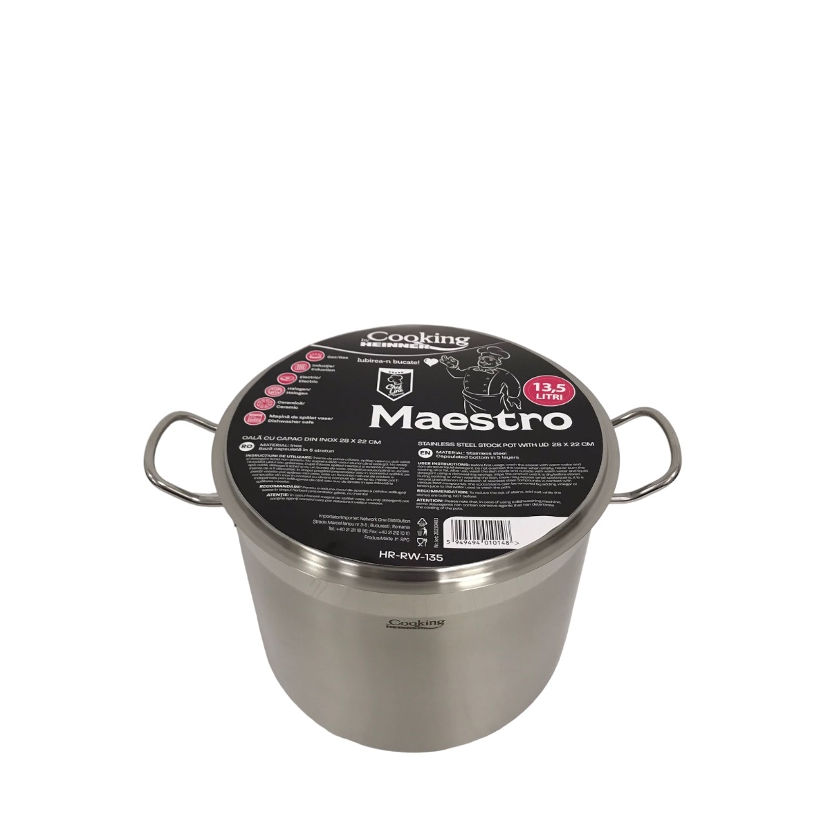 MAESTRO OALA INOX+ CAPAC 28x22 CM 13.5 L HR-RW-135