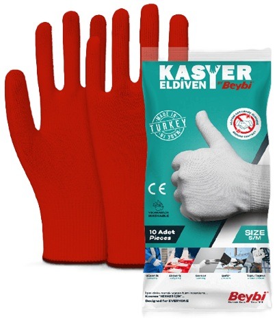 Set manusi reutilizabile igienice, rosii Beybi, 10 bucati,5 perechi