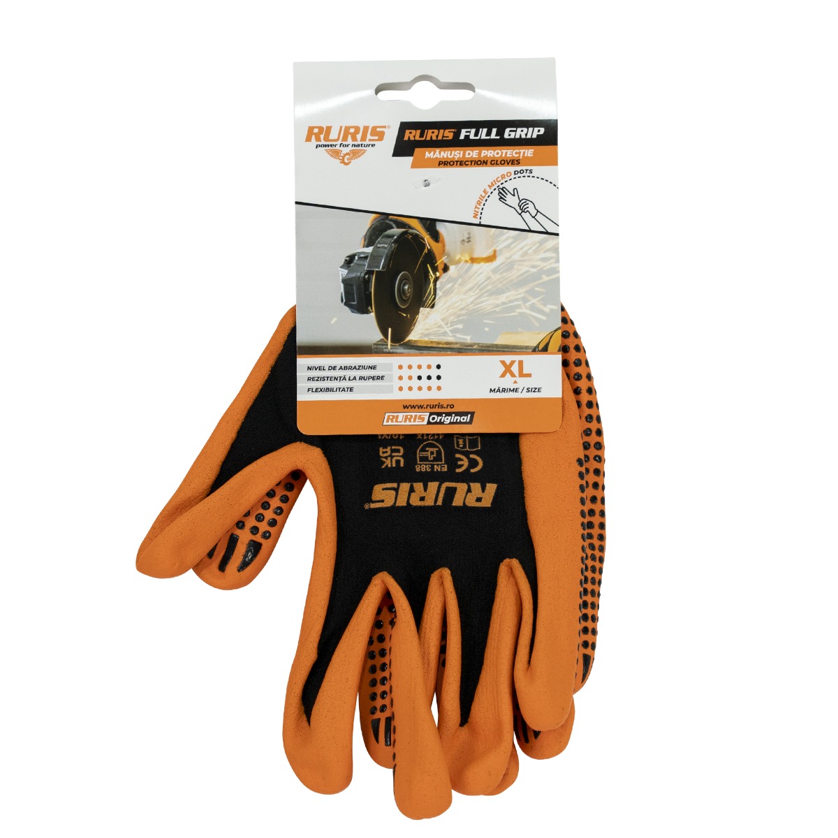 Manusi De Protectie Ruris Full Grip, Size XL