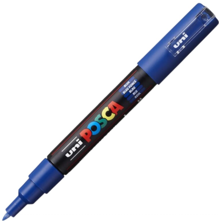 Marker UNI PC-1M 0. 7 mm albastru Posca M251