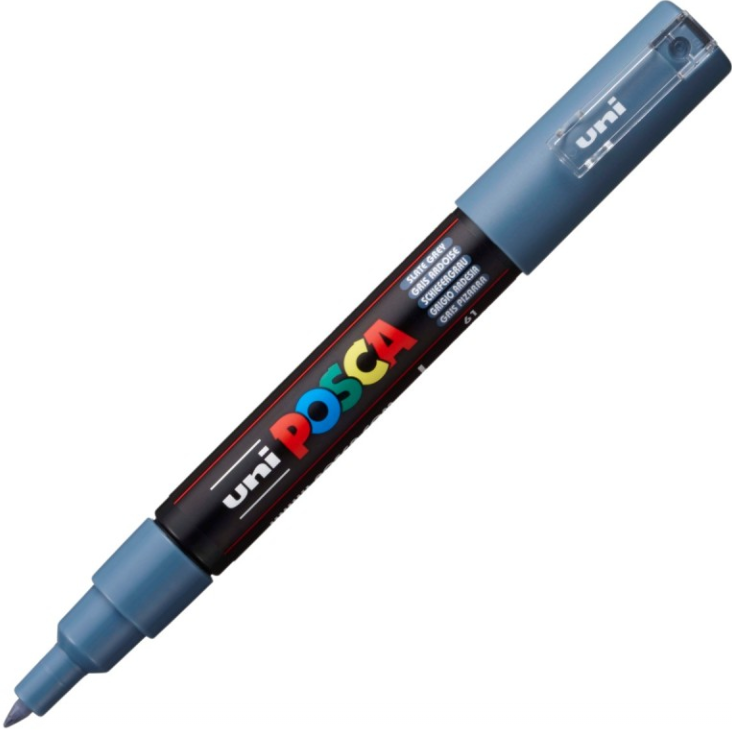 Marker UNI PC-1M 0. 7 mm gri albastrui Posca M1454