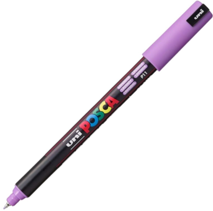 Marker UNI PC-1MR 0. 7 mm varf metalic fin mov lavanda Posca