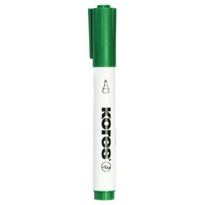 Marker pentru tabla Kores, varf rotund, linie scriere: 3-5mm, culoare verde (KS000204)