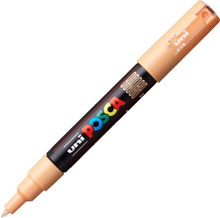 Marker UNI PC-1M 0. 7 mm portocaliu deschis Posca