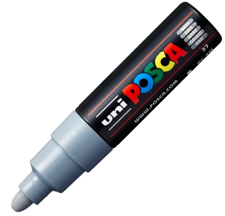 Marker UNI PC-7M 4. 5-5. 5 mm gri Posca M1502