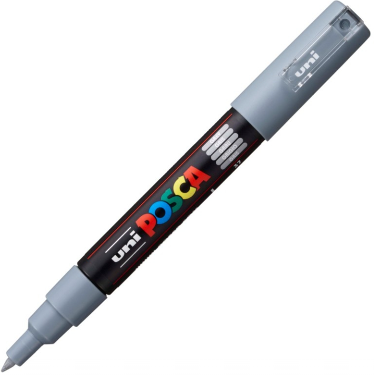 Marker UNI PC-1M 0. 7 mm gri Posca M1447