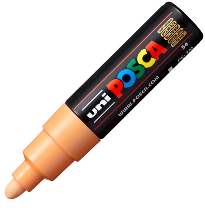 Marker UNI PC-7M 4. 5-5. 5 mm portocaliu deschis Posca M1473