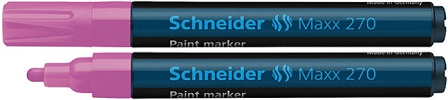 Marker cu vopsea SCHNEIDER Maxx 270, varf rotund 1-3mm - roz