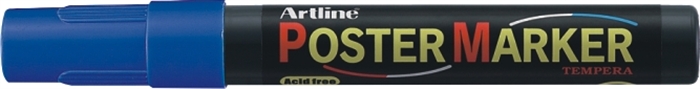 Marker pentru poster ARTLINE, corp plastic, varf rotund 2mm - albastru
