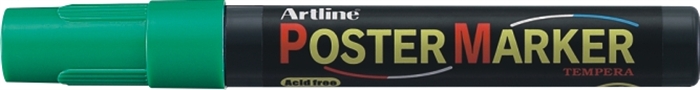 Marker pentru poster ARTLINE, corp plastic, varf rotund 2mm - verde