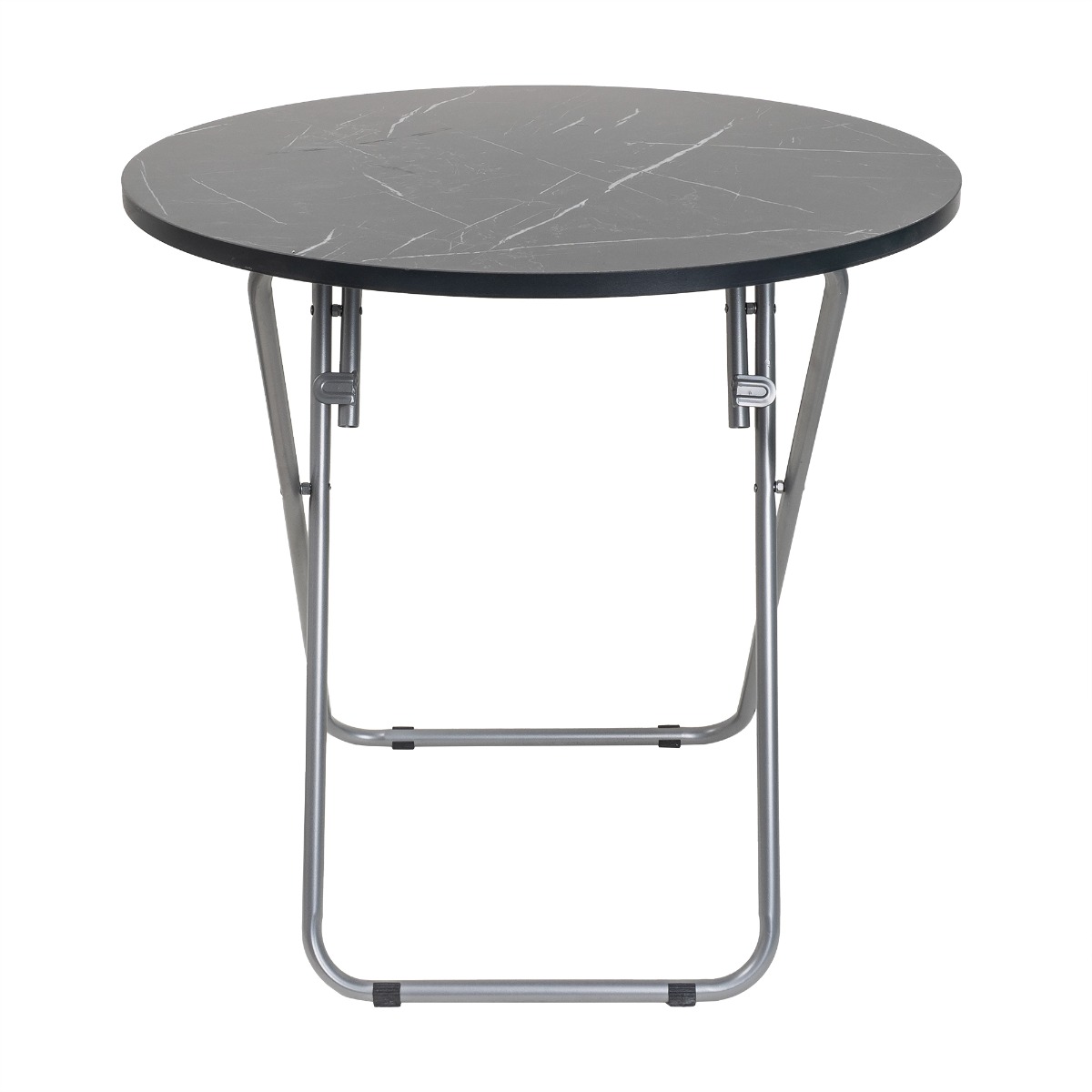 Masa plianta rotunda cu blat mdf, dimensiuni 60x65cm, negru, Floria