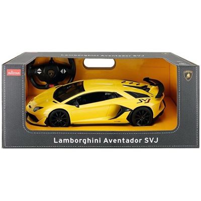Masina cu telecomanda Lamborghini Aventador SVJ galben scara 1: 14, Rastar