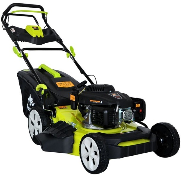 Masina tuns iarba/gazon autopropulsata MESTERINO BJXPM51-166, motor LONCIN 4 timpi, 4 cai, sasiu metal, latime taiere 51 cm, 8 nivele de taiere, sac colector 60 litri, evacuare lateral si mulcire