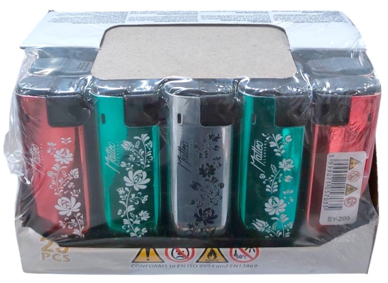 MATTEO BRICHETE ELECTRONICE METAL FLORAL 25BUC/SET 173027