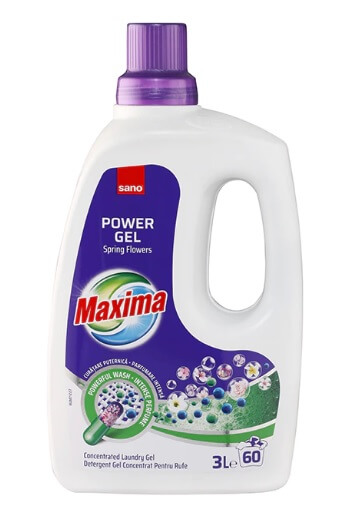 Sano Maxima Detergent Concentrat pentru rufe power gel Spring Flower, 60 spalari, 3 L