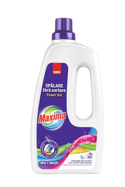 SANO MAXIMA DETERGENT LICHID 1L MIX&WASH 20 SPALARI
