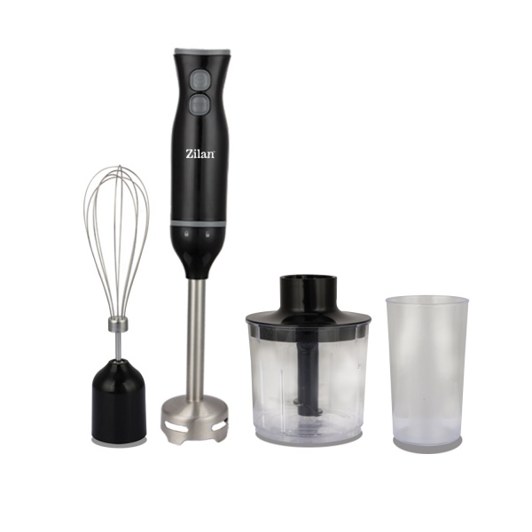 Mixer vertical, putere 250W, 2 viteze, mai multe capete, negru, Zilan