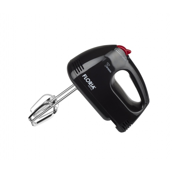 Mixer de mana cu 7 viteze, putere 100W, negru, Floria