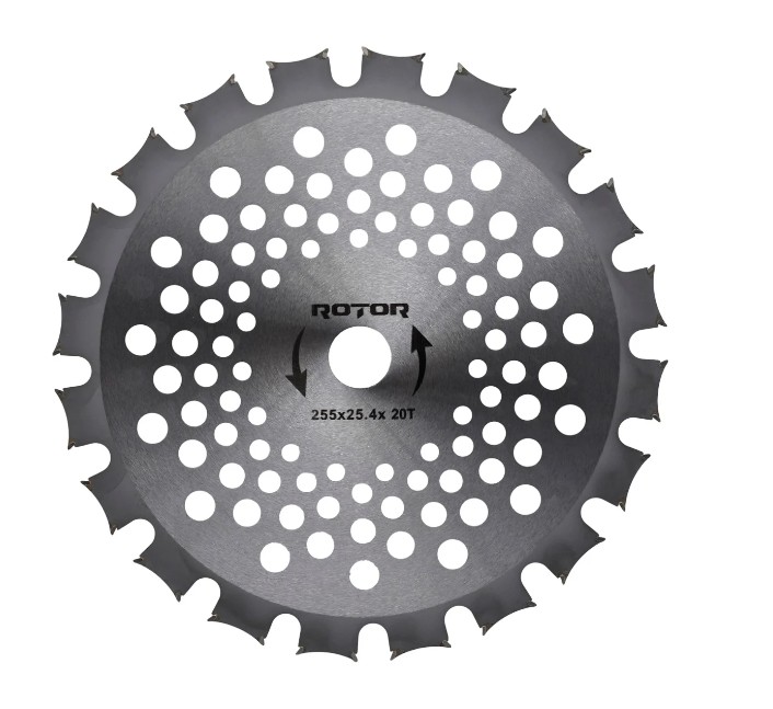 Disc motocoasa 20T cu Vidia dublu 255x25,4x1,3 mm, ROTOR
