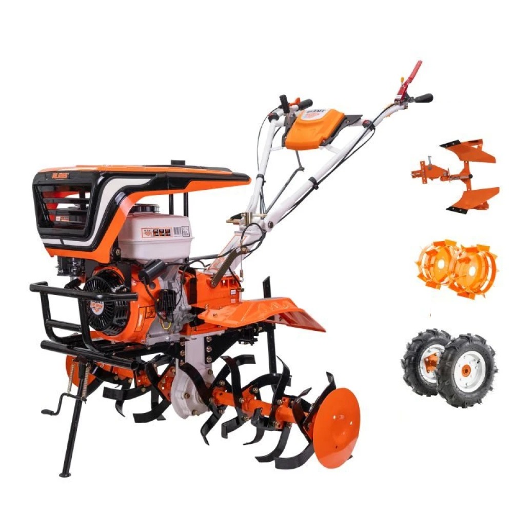 Motosapatoare Ruris 913Acc + Roti Cauciuc 5.00-12+Plug Reversibil Rev2+Roti Metalice 500