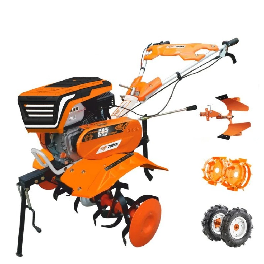 Motosapa Ruris 701Ks + Roti Cauciuc 4.00-8+Plug Reversibil Rev1+Roti Metalice 400 Fara Manicot