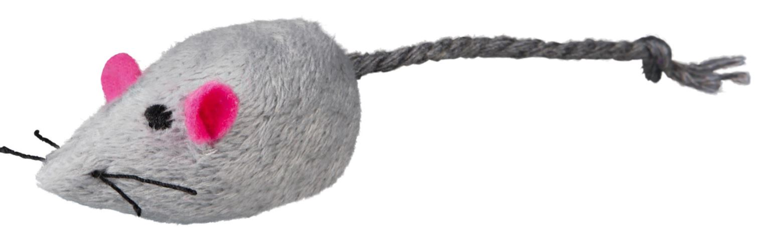 Jucarie Pentru Pisici, Set 2 x Soricei Cu Clopotel, 5 cm 4069