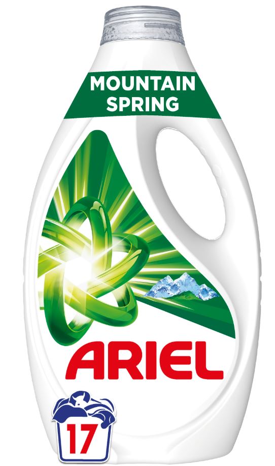 Detergent lichid, Mountain Spring, 765ml, 17 spalari, Ariel