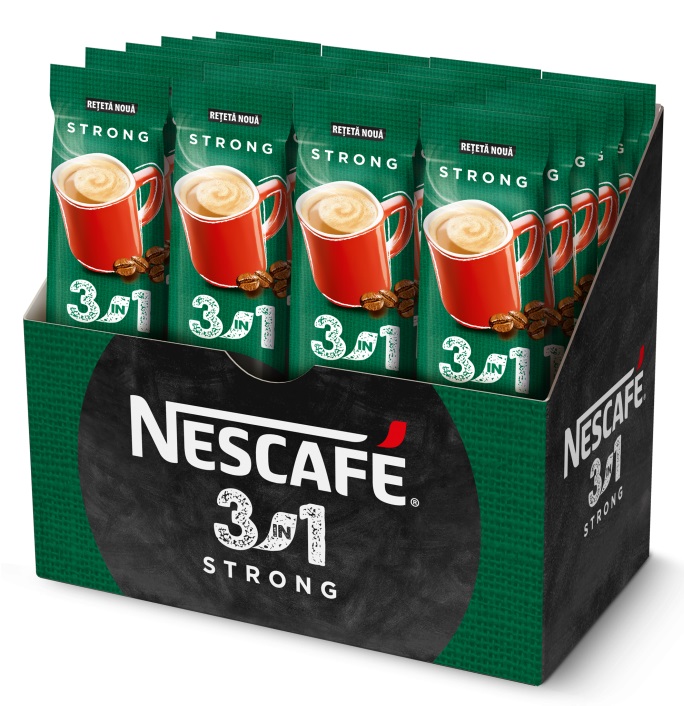 Pachet Nescafe 3 in 1, Cafea instant Strong, 15g x 24 buc