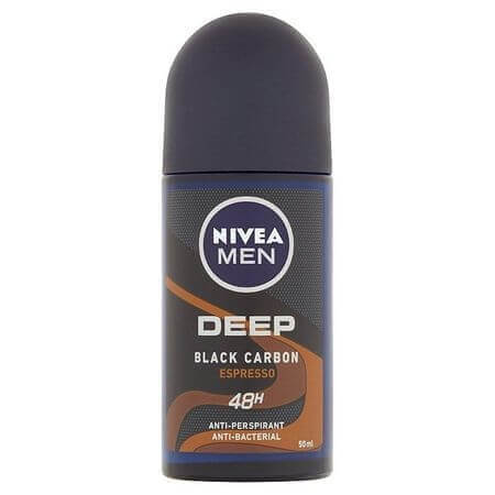 Nivea Men Deodorant Roll-on Deep Black carbon Expresso, 50 ml