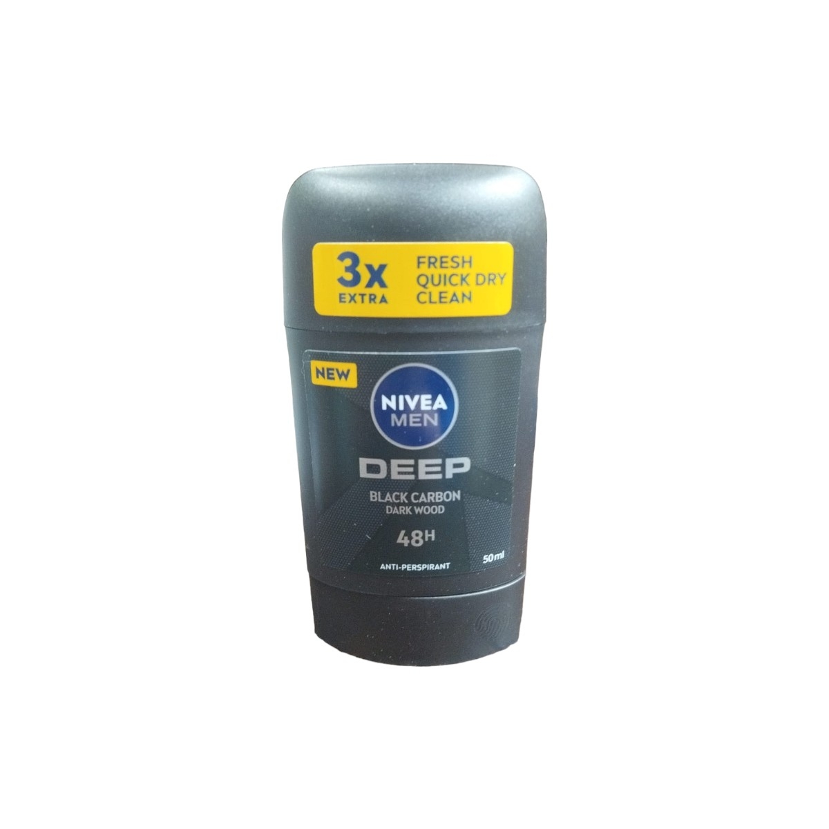 NIVEA MEN DEO STICK 50ML 3X DEEP BLACK CARBON DARK WOOD 48H