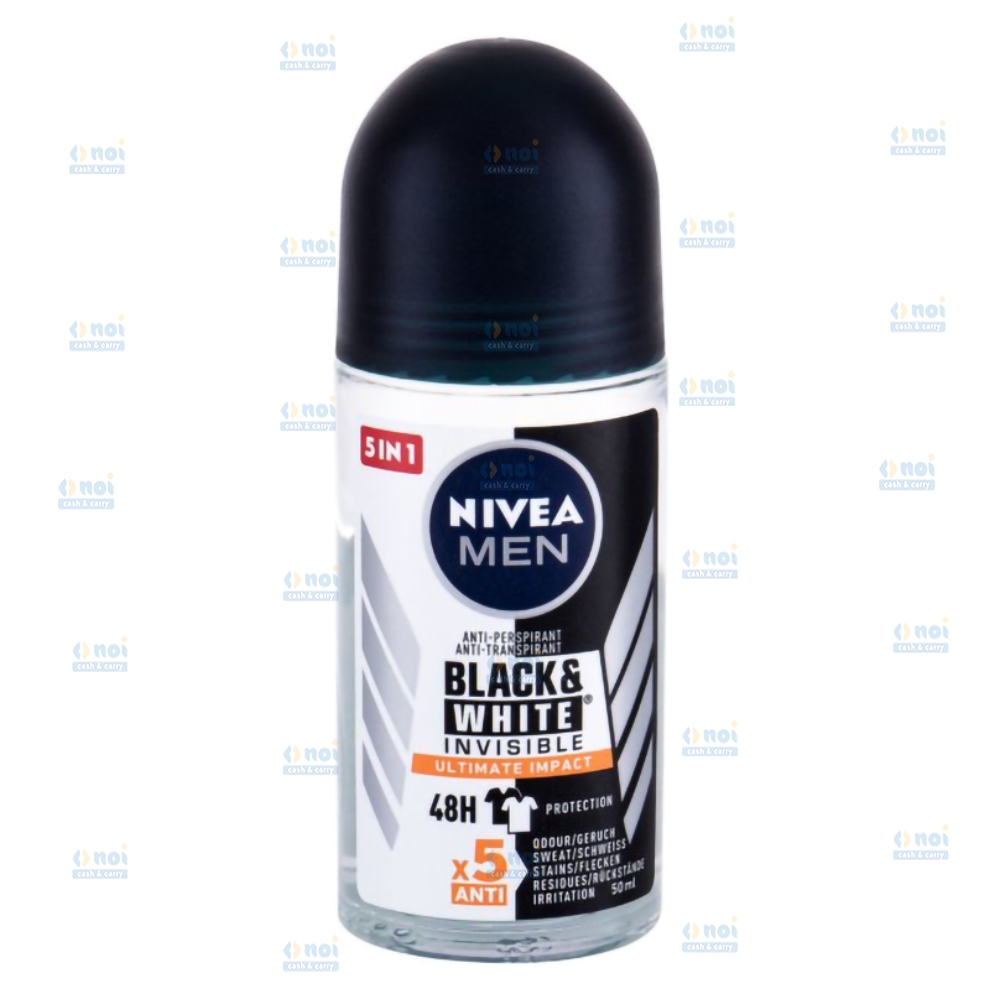 NIVEA MEN ROLL-ON 50ML INVISIBLE B&W ULTIMATE IMPACT