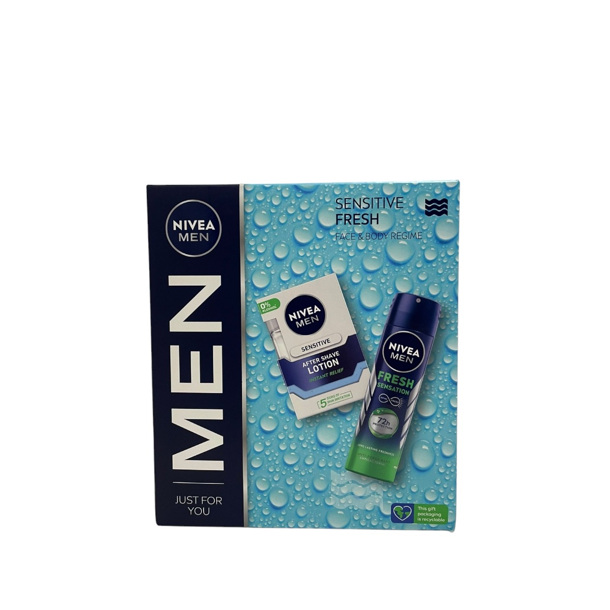 NIVEA MEN SENSITIVE FRESH AS100+AP SPRAY150 SET CADOU