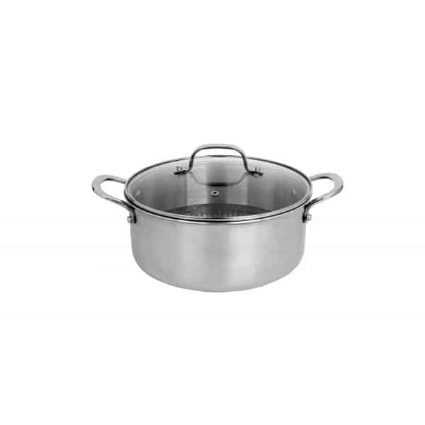 Oala cu capac ZILAN, din inox, antiaderent, diametru 24cm, Zilan