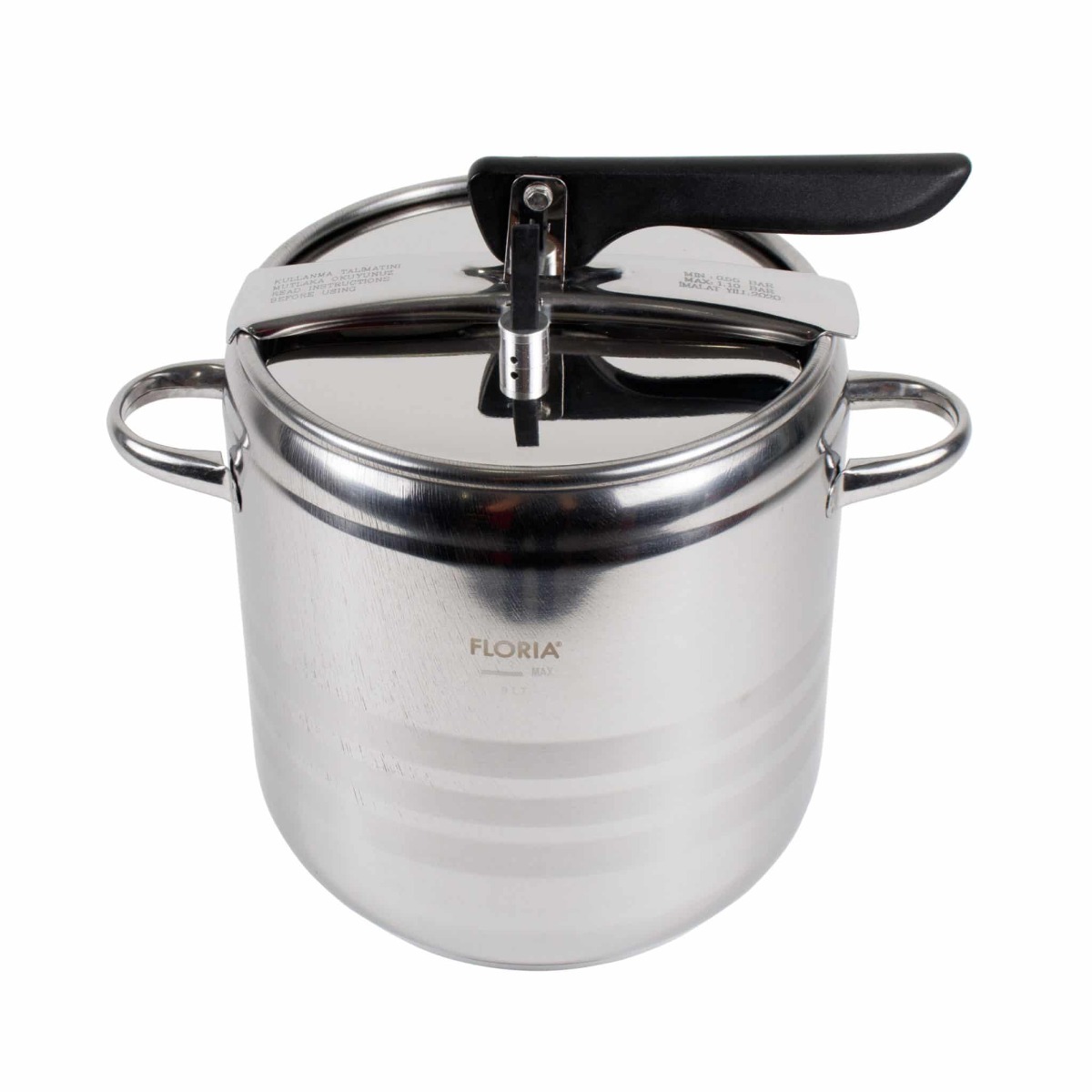 Oala sub presiune, inox cu capac, 9L, Floria