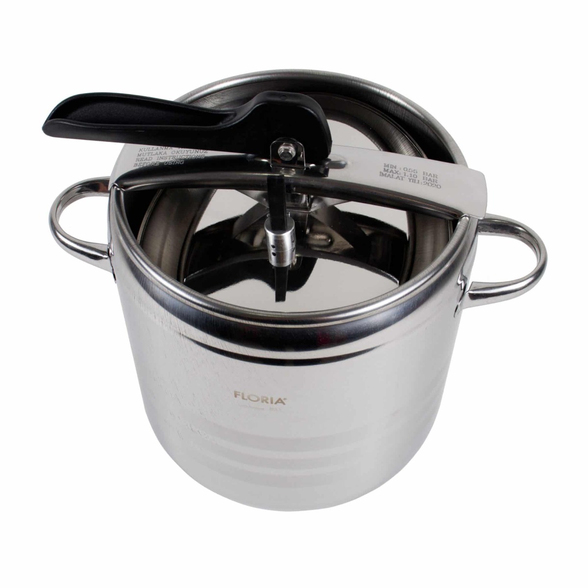 Oala sub presiune, inox cu capac, 14L, Floria