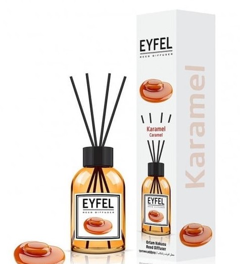 Odorizant camera cu betisoare aroma de CARAMEL 55 ml, Eyfel