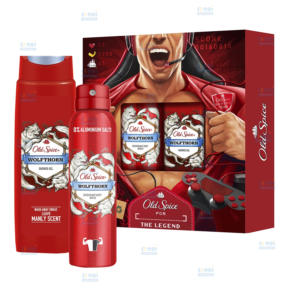 OLD SPICE WOLFTHORN DEO SPRAY150+GEL DUS250 SET CADOU
