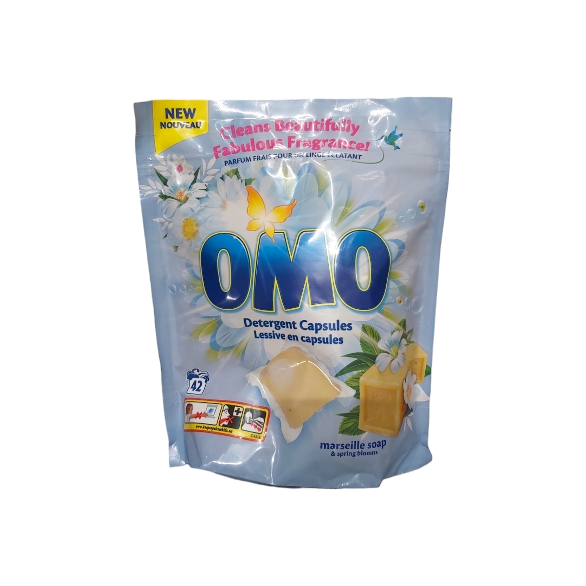 OMO DETERGENT CAPSULE 42BUC MARSEILLE SOAP&SPRING BLOSSOM